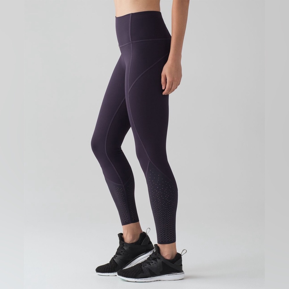 Lululemon Anew Tight Black Grape Full On Luxtreme High Rise Leggings Size 2